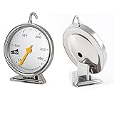 Ofenthermometer aus Edelstahl mit Haken zum Aufhängen, Küchenhelfer, präzise und nützlich, 50-280 Grad, Größe 90 x 70 x 19 mm