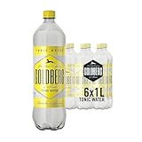GOLDBERG Tonic Water – 6 x 1,0L PET-Flasche – Premium Tonic mit natürlichem Chinin & frischer Zitrone – Extra prickelnd für Gin, Cocktails & Longdrinks