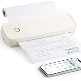 iOCHOW Tragbarer Thermodrucker A4: 203DPI Wireless Bluetooth Drucker für Smartphone & Laptop Mobiler Drucker ohne Patronen Unterstützt A4/4/3/2 Thermopapier Kleiner Drucker für Zuhause Büro Reisen