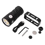 Jiawu TAUCHTASCHENLAMPE, IPX8 WASSERDICHTE LED-TAUCHLAMPE AUS ALUMINIUMELGIERUNG FUR HÖHLENTAUCHEN