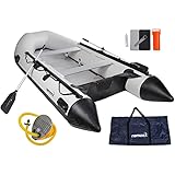 NEMAXX® Professional Schlauchboot [INKL. 2 PADDEL, Tasche + LUFTPUMPE] – Aufblasbares Paddelboot – Gummiboot Angelboot Luftboot – Angel Boot Inflatable Boat – Schlauchboot 5 Personen (Länge: 330cm)