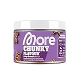 MORE Chunky Flavour, Fudge Brownie, 150 g, vegan, Geschmackspulver zum Süßen, ohne viel Zucker und Kalorien, mit Inulin und Laktase - made in Germany