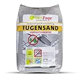 ÖkoFuge Fugensand Anthrazit Einkehrsand Weg Terrasse Pflaster Unkrauthemmend Quarzsand Sand 20kg Sack / 1 Karton Paligo