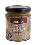 ARISTOS 3x vegane Oliven Brotaufstrich mit Mandelstückchen | Tapenade | Grüne Oliven Pesto | Olivenpaste | Olivencreme | (3x 190g)