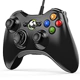 Diswoe Controller für Xbox 360, Gamepad Joystick mit Kabel, USB Gamepad Wired Controller, PC Wired Joypad Game Controller, Ergonomisches Design für Xbox 360/Xbox 360 Slim/PC Win7/8/10/11/XP