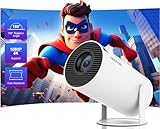 Mini Beamer, 4K Full HD 1080P 180°Dreh Tragbarer Projector, Klein Videoprojektor Unterstützt 2.4/5G Dual WiFi und Bluetooth 5.0, mit Android und IOS 11.0 Heimkino Smart Beamer