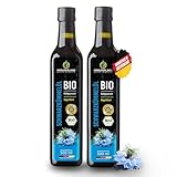 Kräuterland Bio Schwarzkümmelöl 2X500ml (1Liter), ungefiltert, mühlenfrisch aus unsrer hessischen Ölmühle, ohne Zusatzstoffe, hoher Thymochinon, Omega Fettsäuren, kaltgepresst, vegan, mild