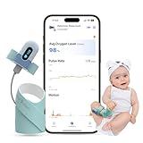 Babytone Baby-Schlafmonitor, Intelligente Baby-Schlafsocke zur Überwachung von Herzfrequenz, Sauerstoffsättigung und Bewegung, Tragbarer Fußmonitor für Säuglinge mit App und Bluetooth