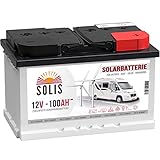Solis Solarbatterie 100AH 12V Antriebs Versorgungs Boots Wohnmobil Solar Caravan Batterie …