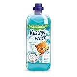 Kuschelweich Weichspüler Frischetraum, Hautverträglichkeit dermatologisch bestätigt, Weichspüler Kuschelweich ohne Mikroplastik, 1 Liter bis zu 38 Waschladungen, 1037.48 grams