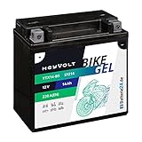 HeyVolt GEL Motorradbatterie 12V 14Ah YTX14-BS 51214 GEL12-14-BS CTX14-BS WP14-BS