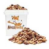 Nussmischung gesalzen - NussTrio - Nuss Mix 1 kg-3 kg Nussmischung mit Cashewkernen, Mandeln & Erdnüssen geröstet gesalzen - herzhafter Snack im Beutel oder Eimer (1 kg)