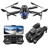 Drohne mit Kamera 4K,mini drohne für kinder Bürstenloser Motor 2 Akkus Lange Flugzeit Drohne mit Kamera Erwachsene Follow Me, unter 249g-Schwarz