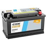 Exide Excell EB802 80Ah Autobatterie wartungsfrei (einbaufertig)