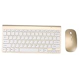 DOITOOL 2.4G Drahtlose Tastatur Ultradünne Funk Tastatur Tragbares Design für Home Office Reisen Kompatibel mit PC Laptop Telefon Tablet