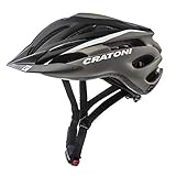 Cratoni Pacer Fahrradhelm Schwarz Grau Matt (Größe L-XL)