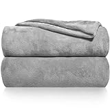 Gräfenstayn® Kuscheldecke flauschig & super weich - hochwertige Fleecedecke auch als Wohndecke, Tagesdecke, Sofadecke & Sommerdecke geeignet - Überwurf Decke Sofa & Couch (Grau, 150x130 cm)