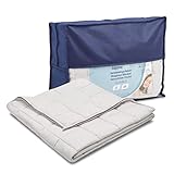 Alpine Plus Gewichtsdecke 10kg - Therapiedecke für Erwachsene - Schwere Bettdecke 135x200 cm aus Polyester mit Fiberglas- und Glasperlen - Schwere Decke für 90 bis 110 kg - Weighted Blanket in Grau