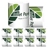 Toilettenpapier für das Badezimmer, 10 x Toilettenpapier, umweltfreundlich, langlebig, für Frauen, Männer, E