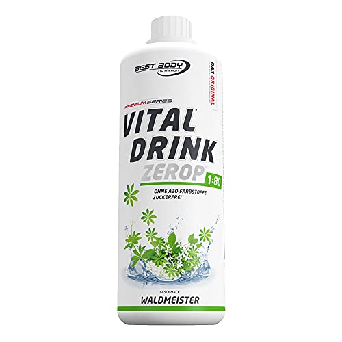 Best Body Nutrition Vital Drink ZEROP® - Waldmeister, Original Getränkekonzentrat - Sirup - zuckerfrei, 1:80 ergibt 80 Liter Fertiggetränk, 1000 ml