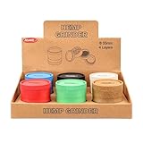 Atomic Metall Grinder Window, 6er Packung, 50mm, 4-teilig, CNC-gefräst, Sichtfenster, scharfes Mahlwerk, magnetischer Deckel, langlebige Kräutermühle, robust, einfach zu reinigen, ideal für Blüten