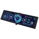 JSGHGDF Panel PC Chassis Monitor 8.8 Zoll Chassis Unterbildschirm 600 Nits Helligkeit Echtzeit Hardware Tracking Aluminiumgehäuse USB Sekundärbildschirm