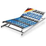 CubeSleep 7-Zonen Lattenrost Cloud KF Tellerrahmen 90x200cm | Kopf- und Fußteil verstellbar | Made In Germany | GS Zertifiziert – geprüfte Sicherheit