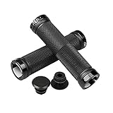 KFXYSM Fahrrad Griffe,Fahrradgriffe MTB Fahrrad-Lenker Abdeckung Anti-Rutsch-Stoß- Mountainbike Grips Lock On Gummi BMX Fahrrad-Lenker End Grip(Black)