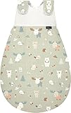 Alvi Baby Mäxchen Außensack baby forest, Schlafsack mitwachsend, Baumwoll Schlafsack mit Strampelfreiheit, Babyschlafsack, Ganzjahresschlafsack
