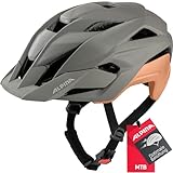 ALPINA KAMLOOP - Individuell Anpassbarer, Leichter & Sicherer Fullface Fahrradhelm mit Kinnbügel, für Erwachsene, Moon-Grey-Peach matt, S (51-55 cm)