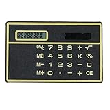 Mini-Solarbetriebener Taschenrechner, 8-stelliges Display, dünner Solar-Rechner, Bildschirmkarten-Porta mit Design, Kredit