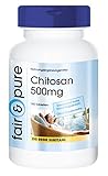 Fair & Pure® - Chitosan 500mg - hochdosiert - natürlicher Ballaststoff - ohne Magnesiumstearat - 180 Chitosan-Tabletten