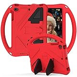 bigcgreen Tablet-Schutz Compatible with iPad Mini 1 2 3 4 5 Fall, Compatible with Kinder Eva Stoßfestes leichte dropfeste Stand-Tablet-Hülle, mit großer Griff-robuster Schutzhülle Tablet-Zubehör(Red)