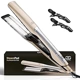 Glätteisen 2-in-1 Professionelles Haarglätter Lockenstab GOLDEN GOODS - Dampfglätter, Hair Straightener, LCD-Display, 25s schnelles Aufheizen &10 Temperaturstufen 100°C-230°C