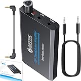 eSynic Professioneller Kopfhörerverstärker mit Bassverstärkung 16~300 ohm Tragbarer Kopfhörerverstärker Wiederaufladbare 3.5mm Kopfhörerverstärker Kopfhörer-Verstärker für MP3 MP4 Telefone Compute