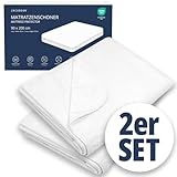 JACOBSON Matratzenschoner 90 x 200 cm - 2er Set - wasserdichte Matratzenauflage - atmungsaktiver Matratzenschutz (90x200cm, 2er Set)