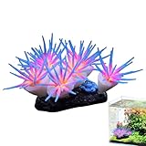 Korallendekorationen für Aquarien, Silikon-Saugnäpfe für Aquarien, weiche Korallenornamente, Aquarium, künstliche Pflanzen-Dekorationen für Wohnung, Hotel, Zuhause