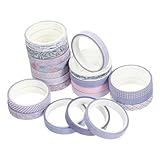 HAPINARY 20 Rollen Dekoratives Band Für Handtaschen, Journal Klebeband, Dünnes Washi Klebeband, Dekorative Klebebänder Für Scrapbooks, Geschenkverpackungsband, Dekoratives Washi Klebeband,