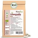 Ashwagandha Kapseln Bio 400 Stück | Nachfüllpack | hochdosiert 1500 mg pro Tagesdosis | indischer Ginseng | 100% Naturrein | fein gemahlenes Ashwagandha Pulver in Bio-Qualität | Vegan | vom Achterhof