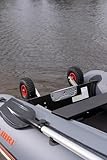 Starträder für Boot Schlauchboot Floß Faltbare Außenbordmotorräder für aufblasbares Schlauchboot Edelstahl (L-Licht)