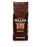 Pellini Kaffee in Chicchi per Espresso Bio, 100% Arabica-Mischung, Bio-Kaffeebohnen mit Süßlichem und Zartem Geschmack, 500g