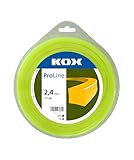 KOX ProLine Freischneidefaden quadratisch 3,0 mm Durchmesser, 195 m Länge 3,0 mm Durchmesser, 195 m Länge