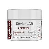 RevitaLAB Hyaluron Anti-Ageing Tages- und Nachtcreme mit Retinol, Kaviar und roten Trauben, für Alter zwischen 50 und 65, 50 ml