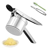Kartoffelpresse aus Edelstahl, großer Kartoffelstampfer, 425 ml, robuste Presse, Küchenwerkzeug für perfekte Kartoffelpüree, Kartoffelpresse und Mash Küchenhelfer, Spätzle-Maker für Nudeln