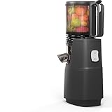 Entsafter Slow Juicer, Entsafter Gemüse und Obst Testsieger mit 135mm großem Einfüllschacht,Schwarz mattiert
