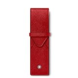 Montblanc Sartorial Etui für 2 Schreibgeräte aus Leder in der Farbe Rot, Maße: 16cm x 4,5cm x 1,8cm, 131204