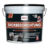 MEM Dickbeschichtung, Für Neu- und Altbauten, Tausalzbeständig und fäulnisfest, Gebrauchsfertig, Einfach zu verarbeiten, Lösemittelfrei, 12 l, Dunkelbraun