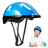 Gatuida Kinderhelm Verstellbar für Jungen Mädchen Blauer Sterne Scooter und Skatehelm mit Belüftung Atmungsaktiv Sicherer Schutz für Fahrrad Roller Inliner Outdoor Sport