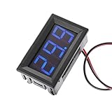 Digitales Voltmeter, 2-Draht, blaue LED-Anzeige, Testmessgerät für Auto, Motorrad, für 5–120 V