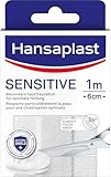 Hansaplast Sensitive Pflaster (1 m x 6 cm), zuschneidbare und hautfreundliche Wundpflaster mit Bacteria Shield & sicherer Klebkraft, schmerzlos zu entfernende Pflaster